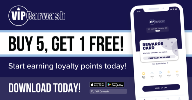 VIP Car Wash Mobile App Interface - Book and Pay for Car Wash Services